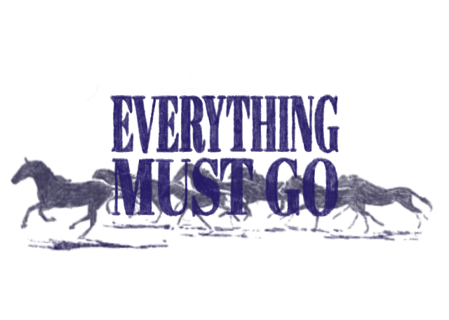 digital drawing of horses running